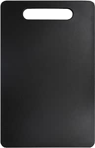 Fotouzy Plastic Utility Cutting Board with Handles, Food Safe PP Material, BPA Free, Dishwasher Safe, Thick Chopping Board, Large Size, Easy Grip Handle, for Kitchen (Black)